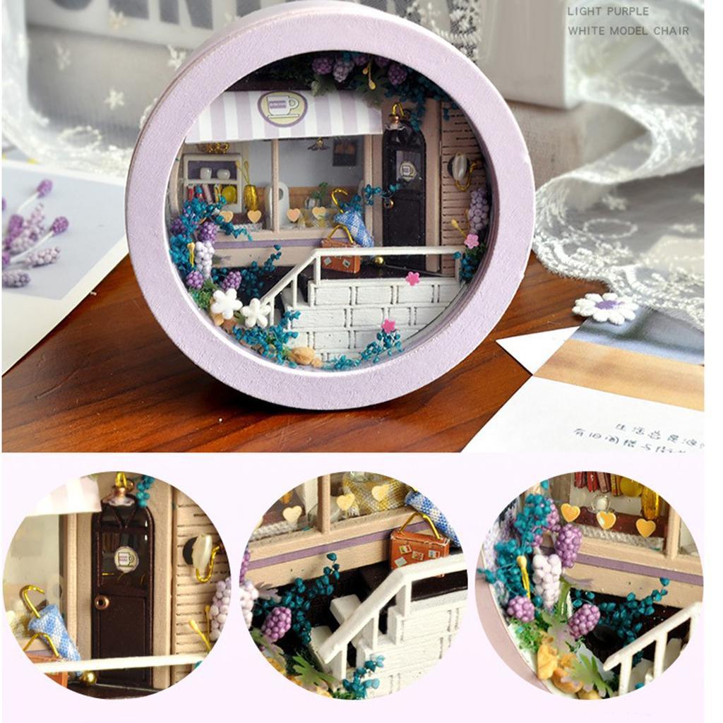 Dollhouse with Furniture Set Model House Handcrafts for Friends A