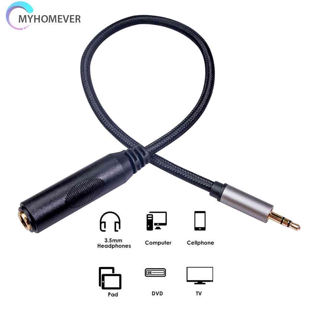 Set 2 Dây Cáp Âm Thanh Chuyển Đổi Đầu Cắm 3.5mm Sang Ổ Cắm 6.35mm Chuyên Dụng Cho Điện Thoại