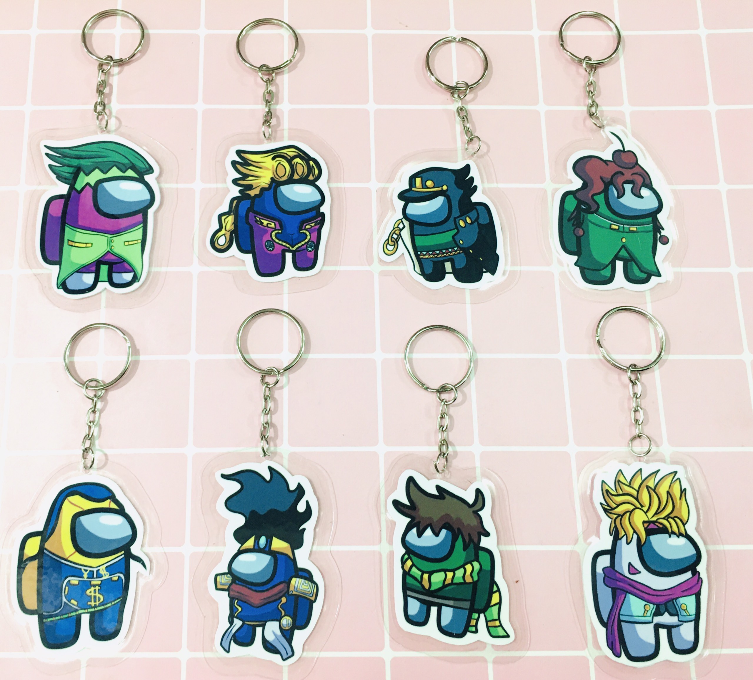 Set 8 Móc khóa cắt tỉa Among Us
