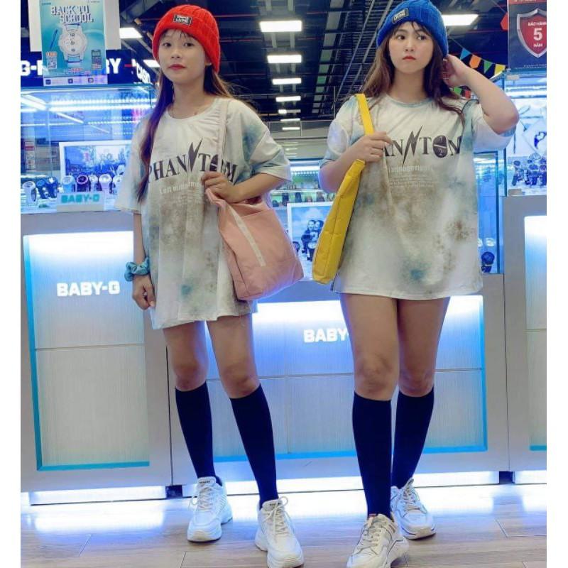 Áo thun unisex bigsize loang màu Freesize 60-90kg