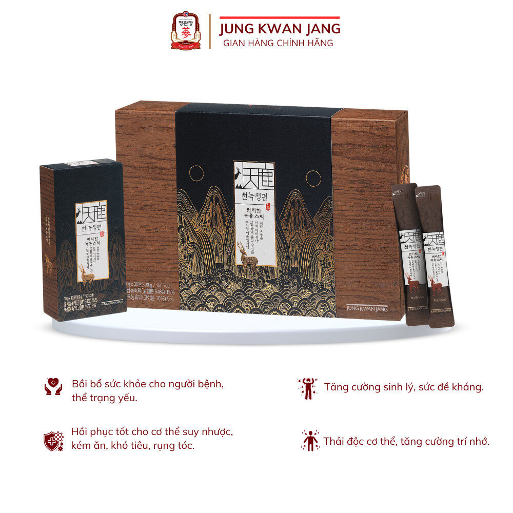 Nước Hồng Sâm Nhung Hươu Hàn Quốc Thương Hạng KGC Jung Kwan Jang Cheon Nok (10g x 30 gói)
