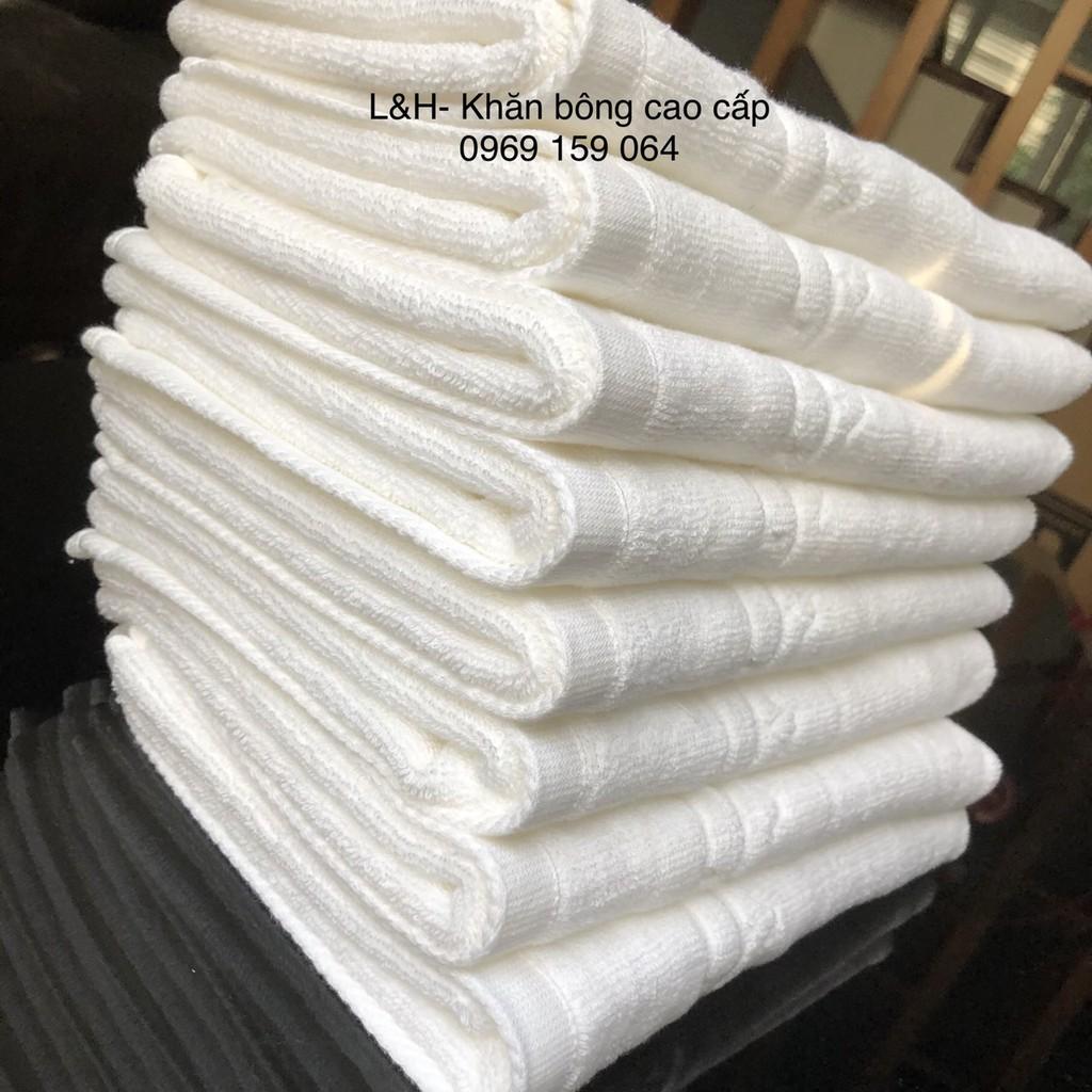 Khăn mặt trắng khách sạn cotton cao cấp,110g, KT 35x80cm