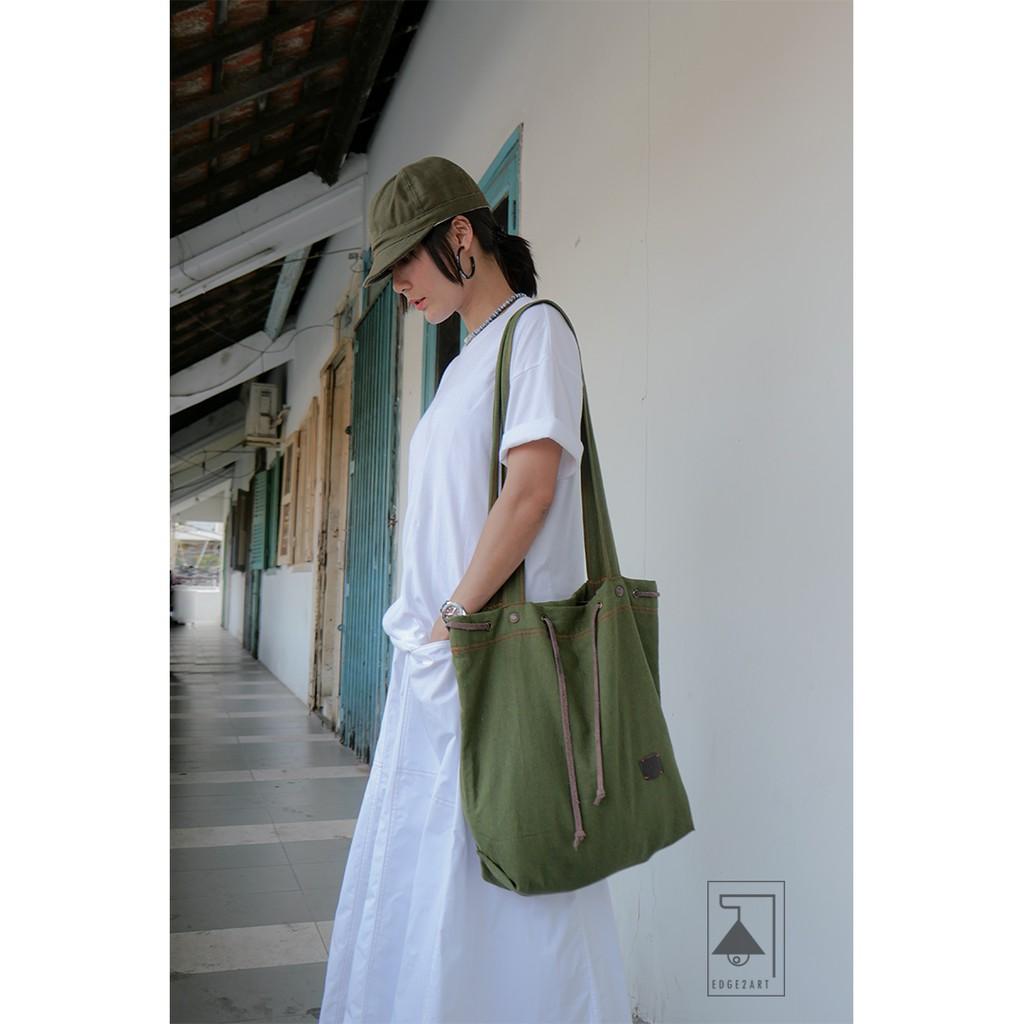 Túi Tote Vải Line PHÈN - Quai Vải Đeo Chéo - Kích Thước 42 x 45 Cm