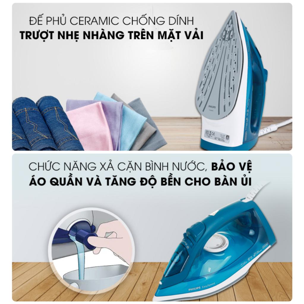 Bàn Ủi Hơi Nước Philips GC1756, 2000W Mặt Đế Ceramic, Hàng chính hãng