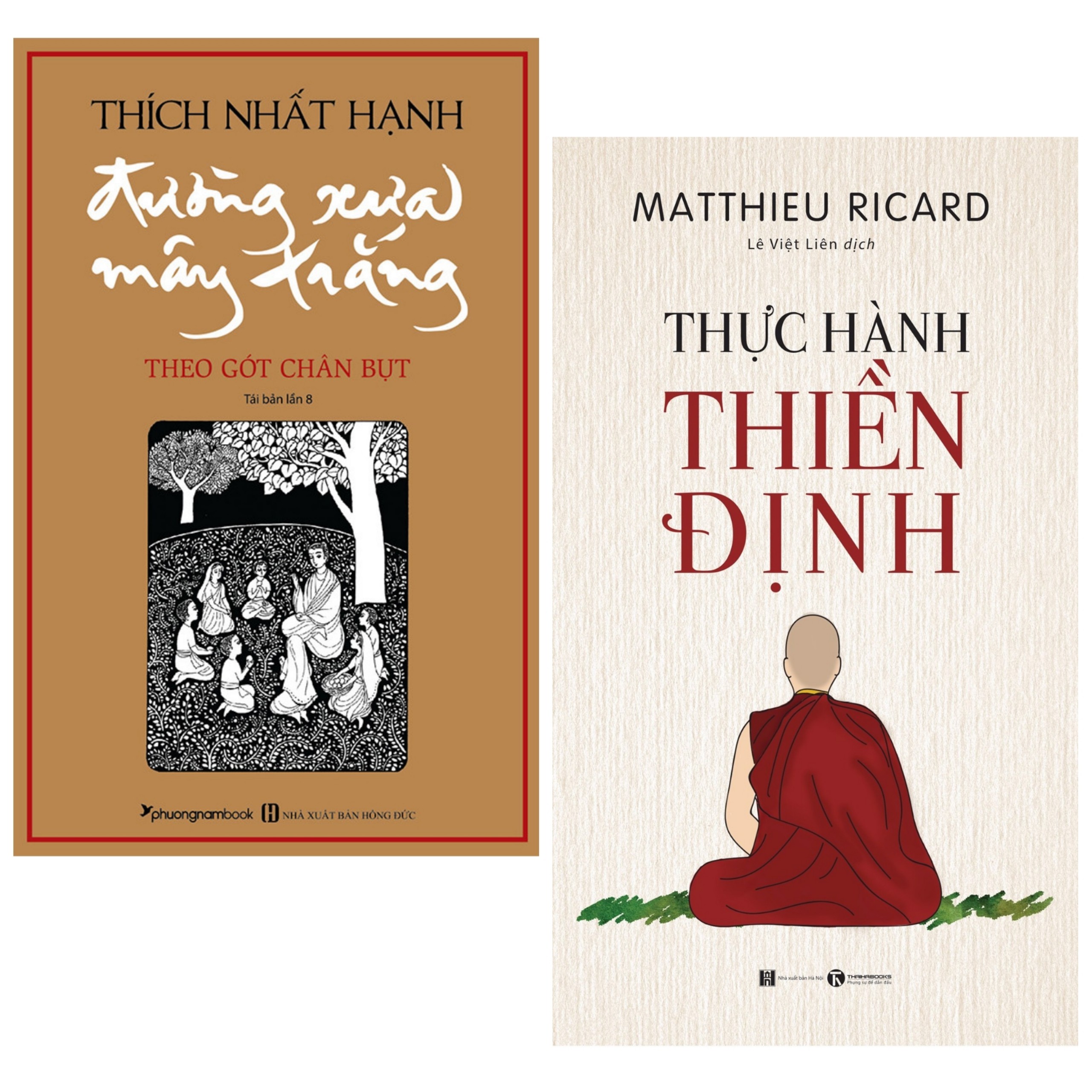 Combo 2 cuốn: Đường xưa mây trắng - Theo gót chân Bụt( Bìa Mềm) + Thực Hành Thiền Định( Trò Chuyện Cùng Tâm Linh/ Tặng Kèm Bookmark)