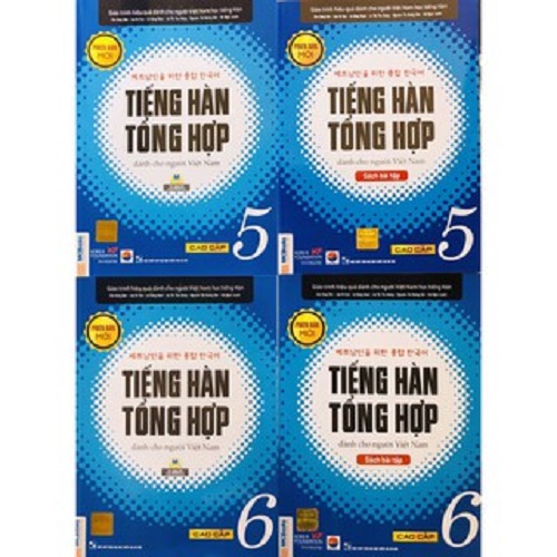 Combo Tiếng Hàn Tổng Hợp Dành Cho Người Việt Nam cao cấp 5 - 6 bản 1 màu(SGK + SBT)