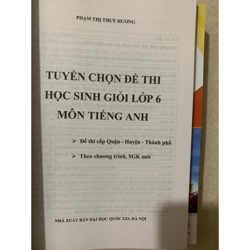 Sách - Tuyển chọn đề thi học sinh giỏi Tiếng anh lớp 6( CT sách gk mới)