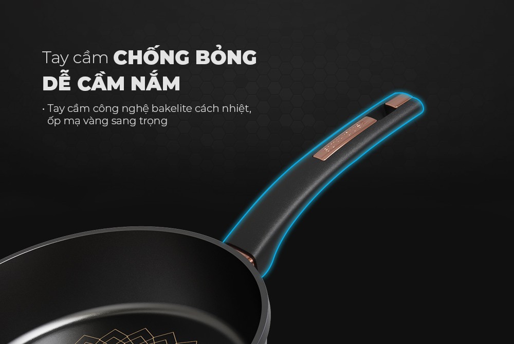 Chảo chống dính Ultra titanium Sunhouse STB - Dùng cho mọi loại bếp - Hàng chính hãng