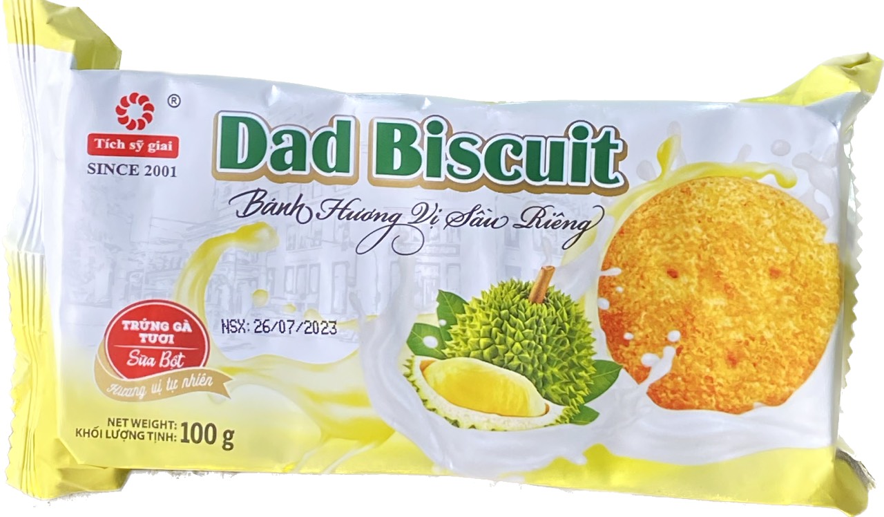 BÁNH DAD VỊ SẦU RIÊNG  TÍCH SỸ GIAI 100G