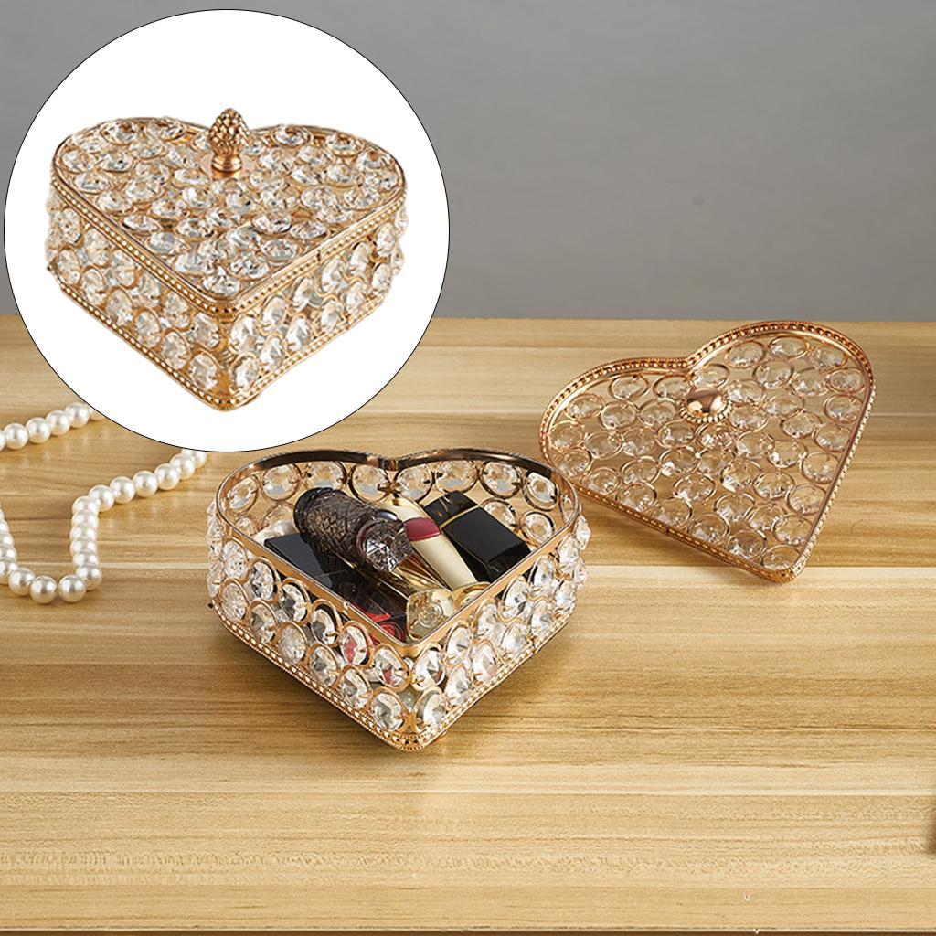 Retro Style Crystal Jewelry Box Jewelry Storage Holder for Cosmetic Gift Birthday Gift