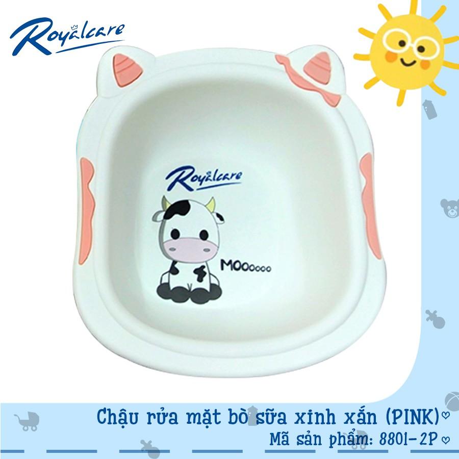 Chậu rửa mặt trẻ em in hình bò sữa xinh xắn Royalcare 8801-2B - tặng set đồ chơi tắm 2 món