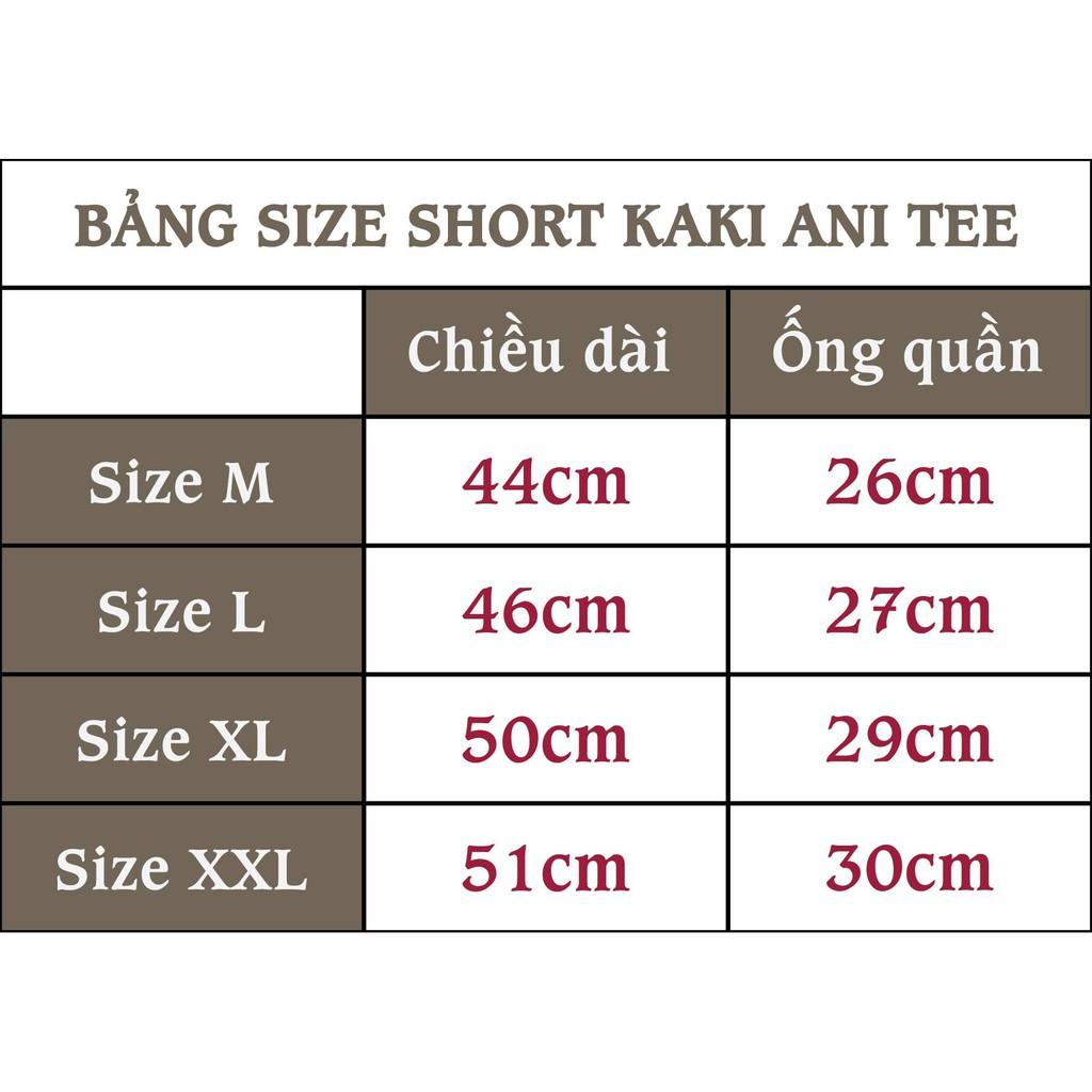 Quần Short Lên Lai Thun Kaki Pants Co Dãn Trơn Ống Rộng