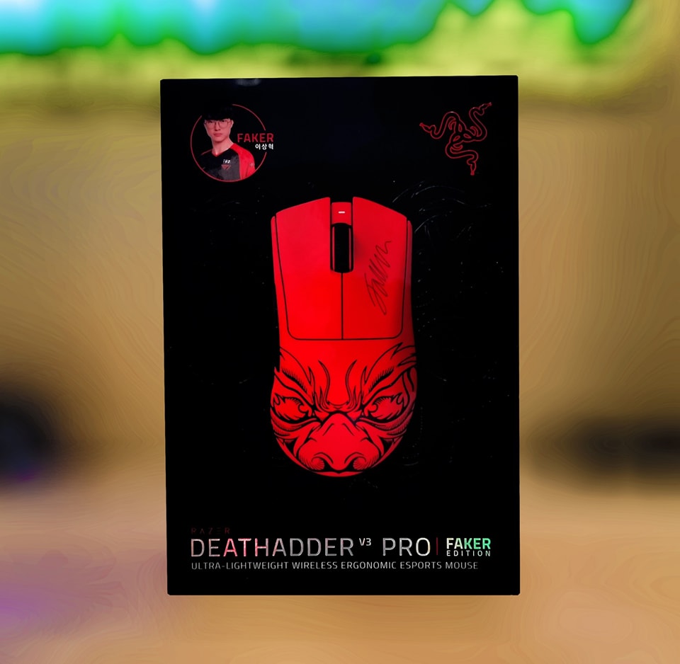 Chuột Gaming không dây Razer DeathAdder V3 Pro-Faker Edition - Hàng chính hãng