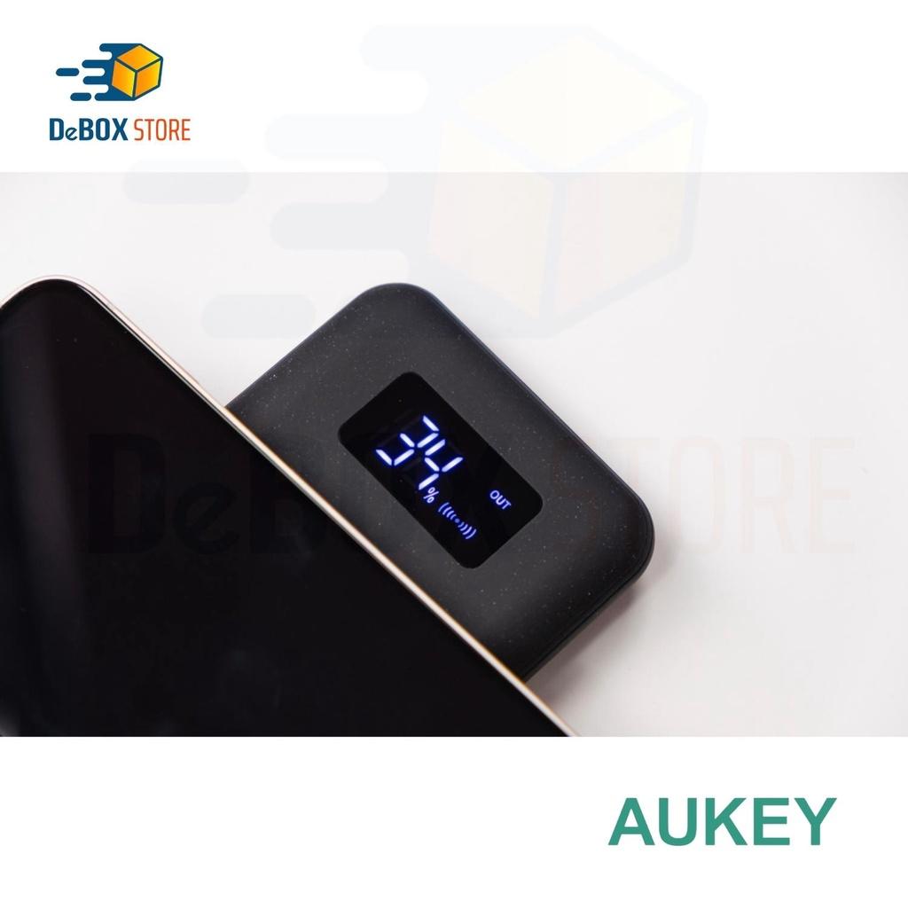 Pin dự phòng AUKEY Basix MagAir PB-WL02i 10000mAh, đế sạc không dây nam châm, tích hợp cổng sạc IP - Hàng Chính Hãng