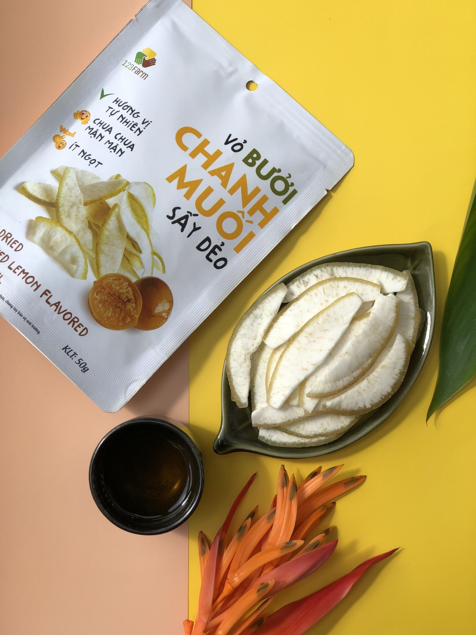 VỎ BƯỞI CHANH MUỐI SẤY DẺO
