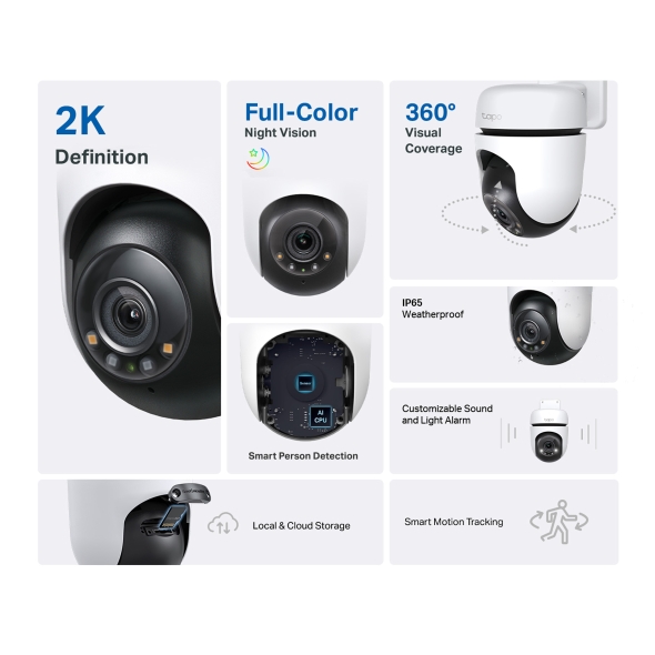 Camera WiFi TP-Link Tapo C510W / C520WS An Ninh Quay/Quét 360 Độ, Chống Nước - Hàng Chính Hãng