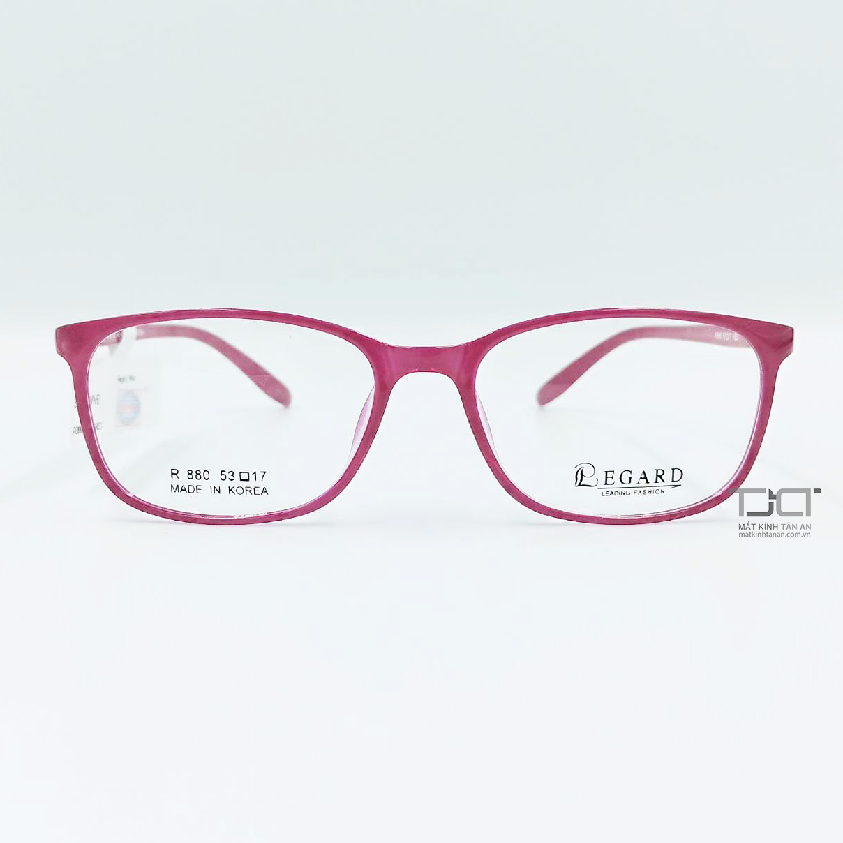 GỌNG KÍNH NHỰA DẼO DÀNH CHO NỮ , NHẸ, MÀU ĐỎ , HÀNG CHÍNH HÃNG HÀN QUỐC REGARD R880-RED