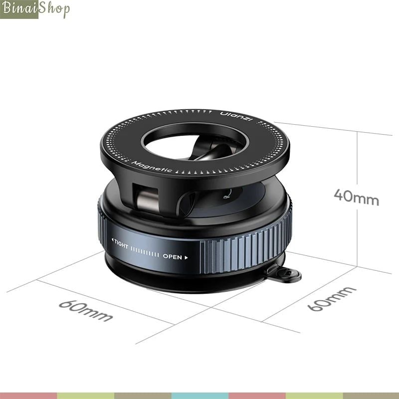 Ulanzi SK-25 - Giá Đỡ Từ Tính Nam Châm N52 Xoay Linh Hoạt 360° Tương Thích MagSafe Cho IPhone, Xe Hơi Và Nhà Sáng Tạo Nội Dung - Hàng Chính Hãng