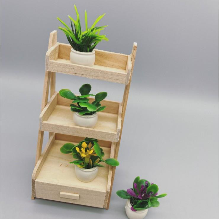 Mô hình chậu cây hoa mini trang trí nhà búp bê, bàn làm việc, tiểu cảnh, terrarium, DIY