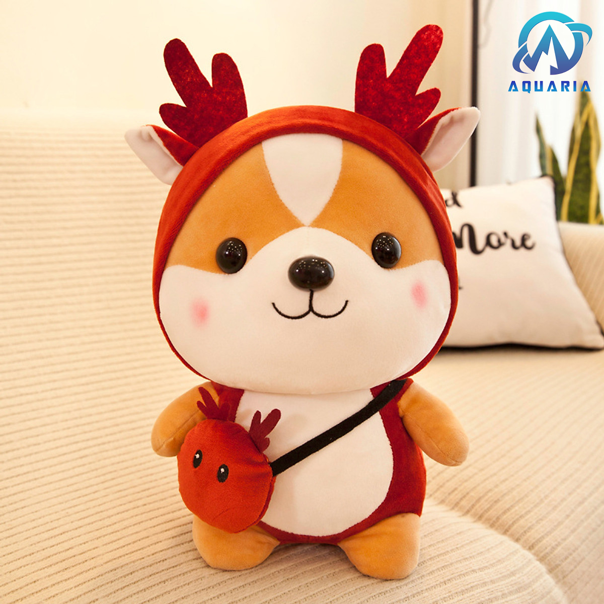 Thú Bông Chó Shiba Hóa Trang Cosplay Ngộ Nghĩnh 25cm Quà Tặng Siêu Dễ Thương