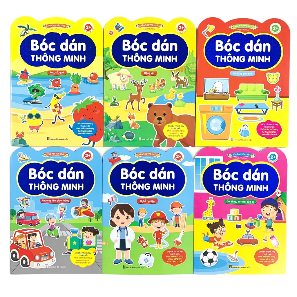 Bóc Dán Thông Minh - Dành Cho Trẻ Từ 2-6 Tuổi - Song Ngữ Việt Anh (Bộ 6 Cuốn)