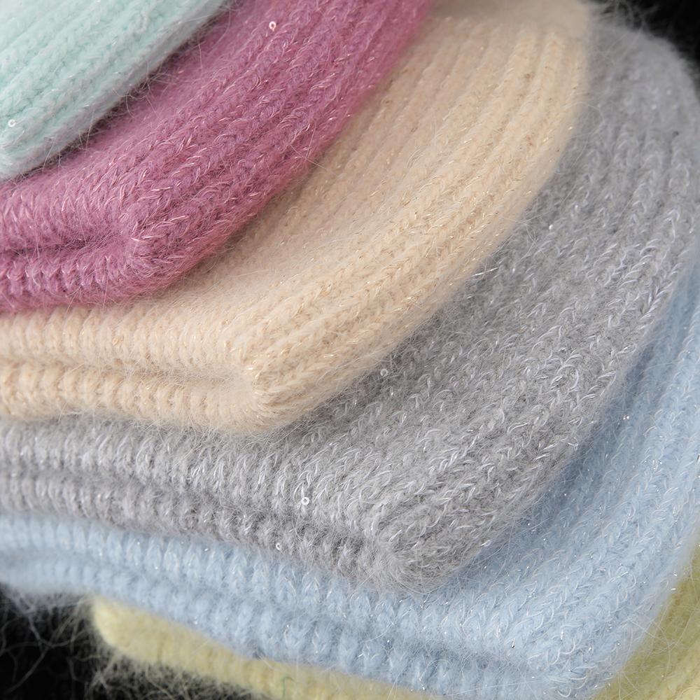 2021 Mới Thời Trang Thu Đông Hình Thỏ Tóc Mùa Đông Mũ Ấm Beanies Nón Thường Ngày Cho Nữ Trưởng Thành Cashmere Dệt Kim Bò Nón