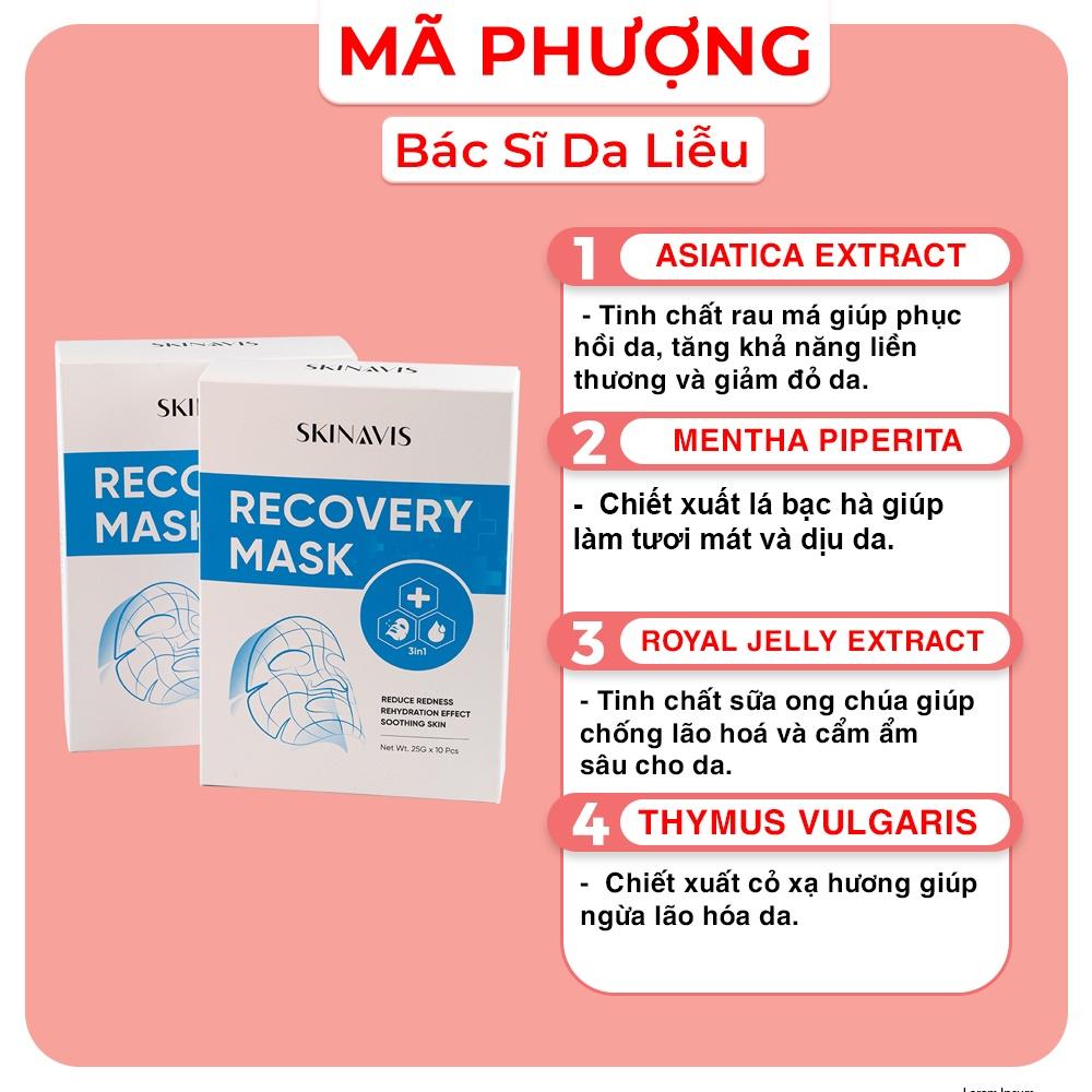 Mặt nạ cấp ẩm phục hồi skinavis Xanh Recovery Mask - Phục hồi hư tổn - Giúp da chắc khỏe