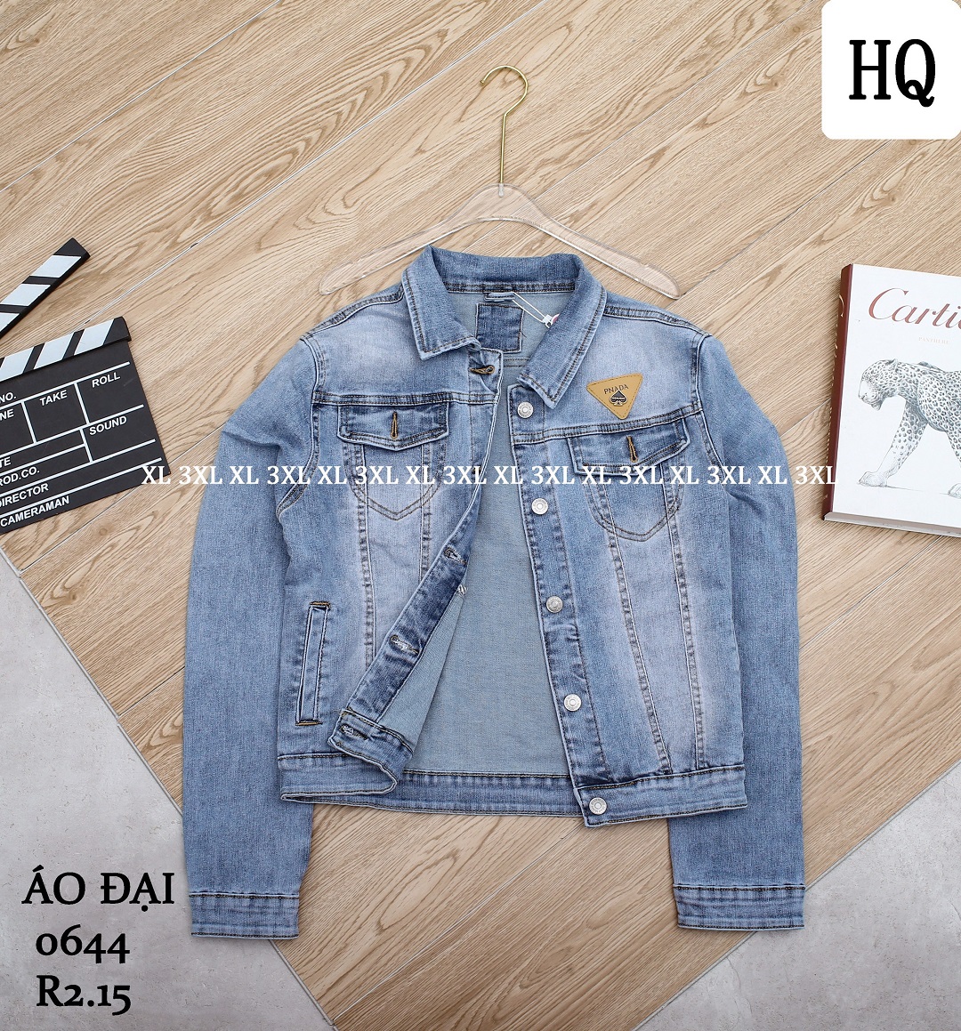 Áo khoác jeans nữ xuất xịn bigsize HQJeans form lớn thoải mái