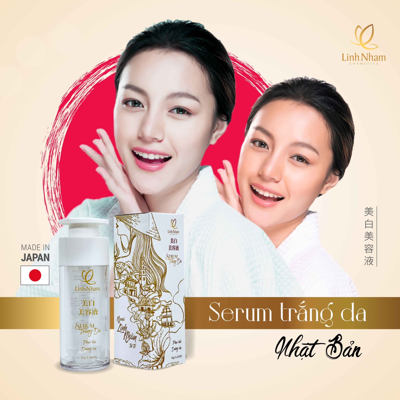 Serum Trắng Da Nhật Bản Linh Nhâm 35g