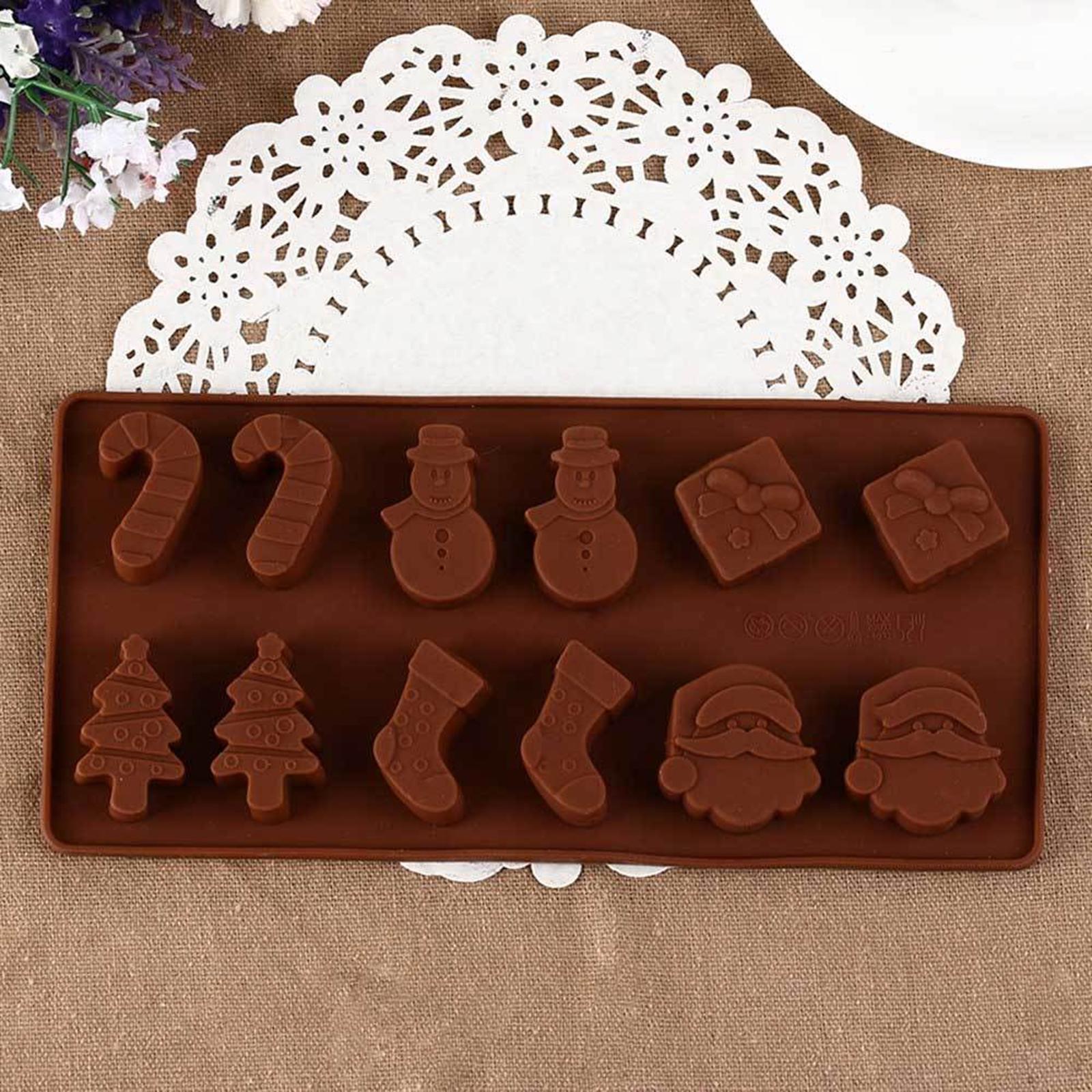 Khuôn chủ đề Giáng sinh, làm bằng silicone, không độc hại và an toàn, mềm và dẻo