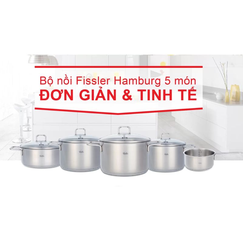 Bộ nồi 5 món Fissler Hamburg- Hàng chính hãng 100%