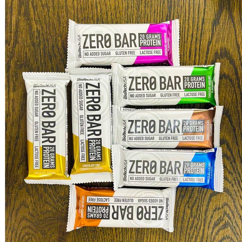 BIotech Protein Zero Bar Bánh Protein Cung Cấp 20 Grams Protein Tăng Cơ, Thay Thế Bữa Phụ 20 Thanh