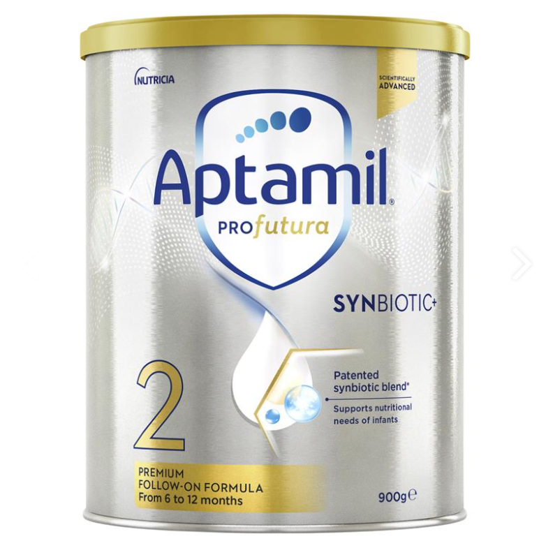 Sữa Công Thức Úc Aptamil Profutura  Synbiotic+ Stage 2 Follow On Formula 900g (6-12 Tháng) Bổ Sung Men Tiêu Hóa, Canxi Phát Triển Chiều Cao - Combo Thùng 3 Hộp