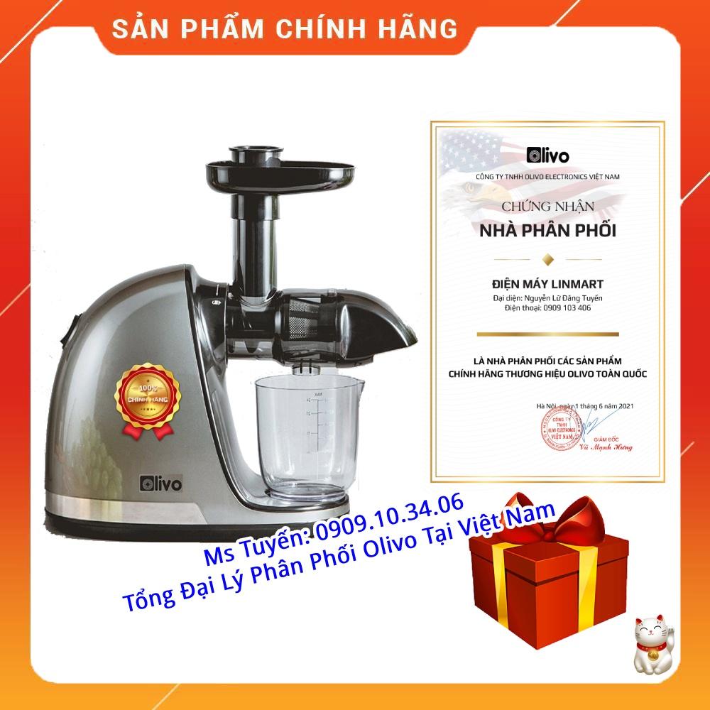 [HÀNG CHÍNH HÃNG] Máy Ép Chậm Trục Ngang Olivo SJ22 - Ép Trái Cây Hoa Quả, Siêu Kiệt Bã, Dễ Vệ Sinh (olivo sj 22)