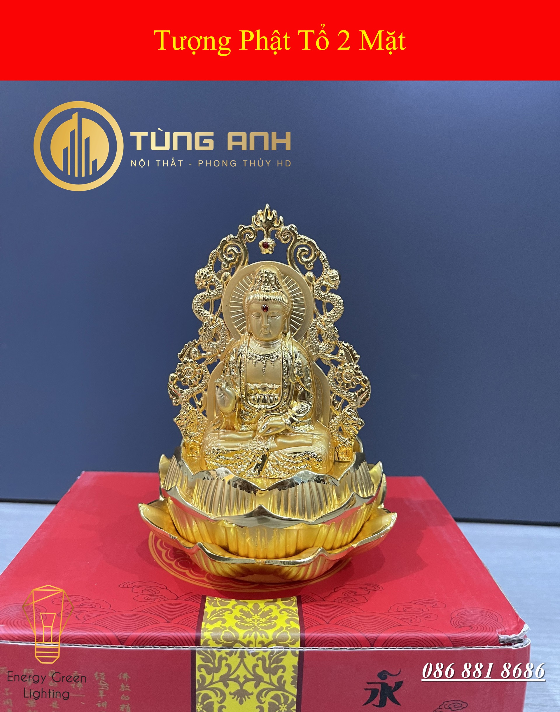 Tượng Phật Phong Thủy Gắn Trên Ô tô Hoặc Để Bàn Thờ, Bàn Làm Việc - May Mắn,Tài Lộc,Bình An -  Tỏa Hương Thơm - Có Video