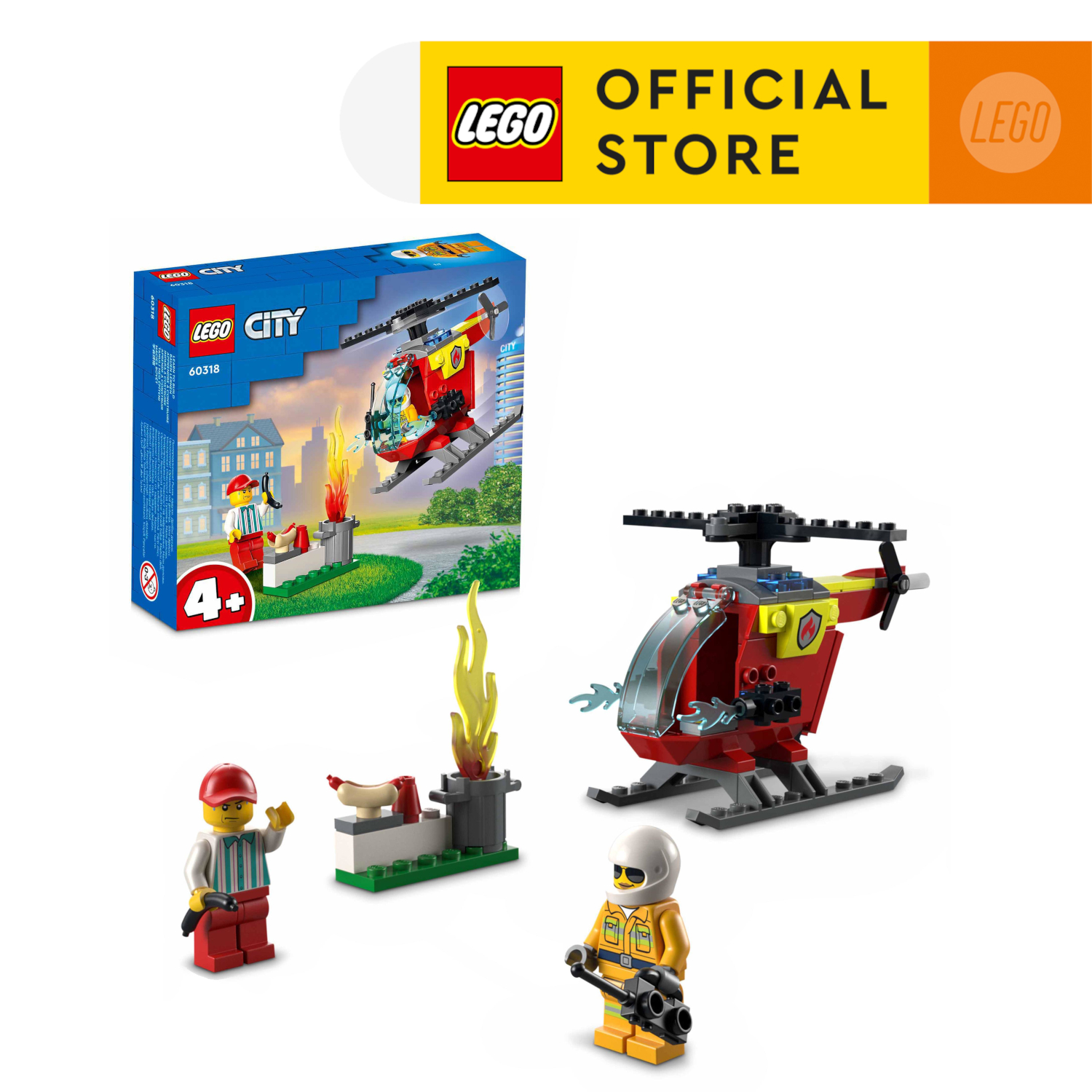 LEGO City 60318 Trực thăng cứu hỏa (53 chi tiết)