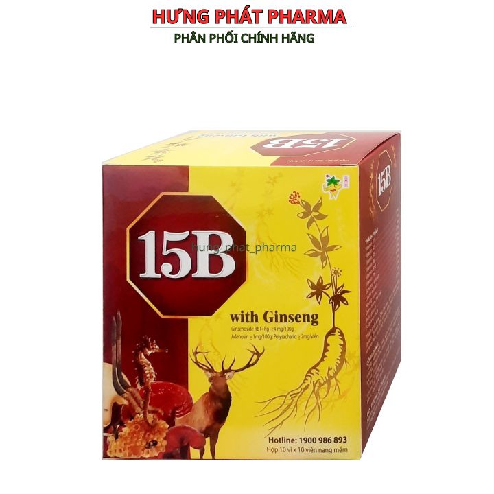 Viên uống bổ sung Vitamin 15B ginseng tăng sức đề kháng cho cơ thể - Hộp 100 viên
