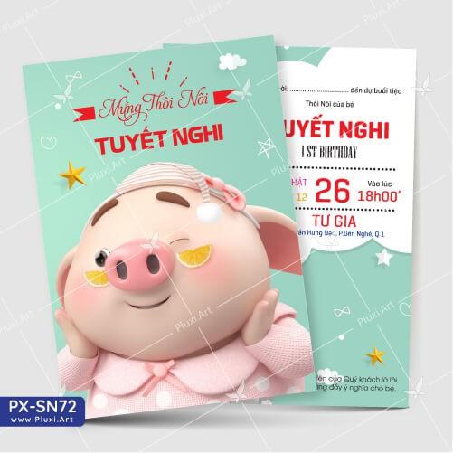 Thiệp thôi nôi – sinh nhật theo yêu cầu Pluxi (PX_SN72)