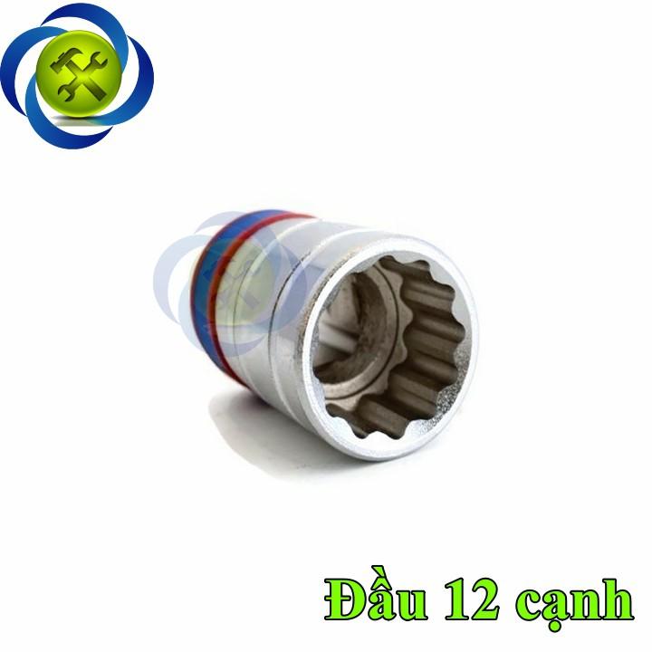 Tuýp 18mm 1/2 Kingtony 433018M 12 cạnh màu trắng dài 38mm