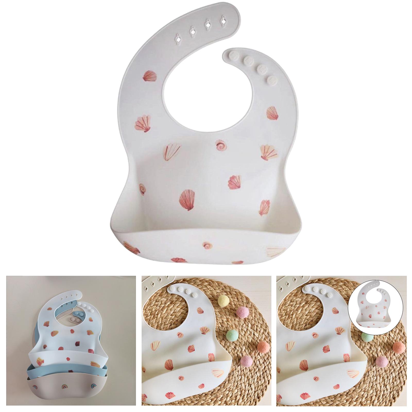 Baby Bibs Waterproof Silicone Bibs for Babies & Toddlers BPA Free with Food Catcher Pocket