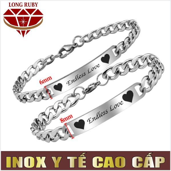 VÒNG TAY ĐÔI YÊU NHAU XINH | LẮC TAY CẶP INOX Chữ LOVE YOU