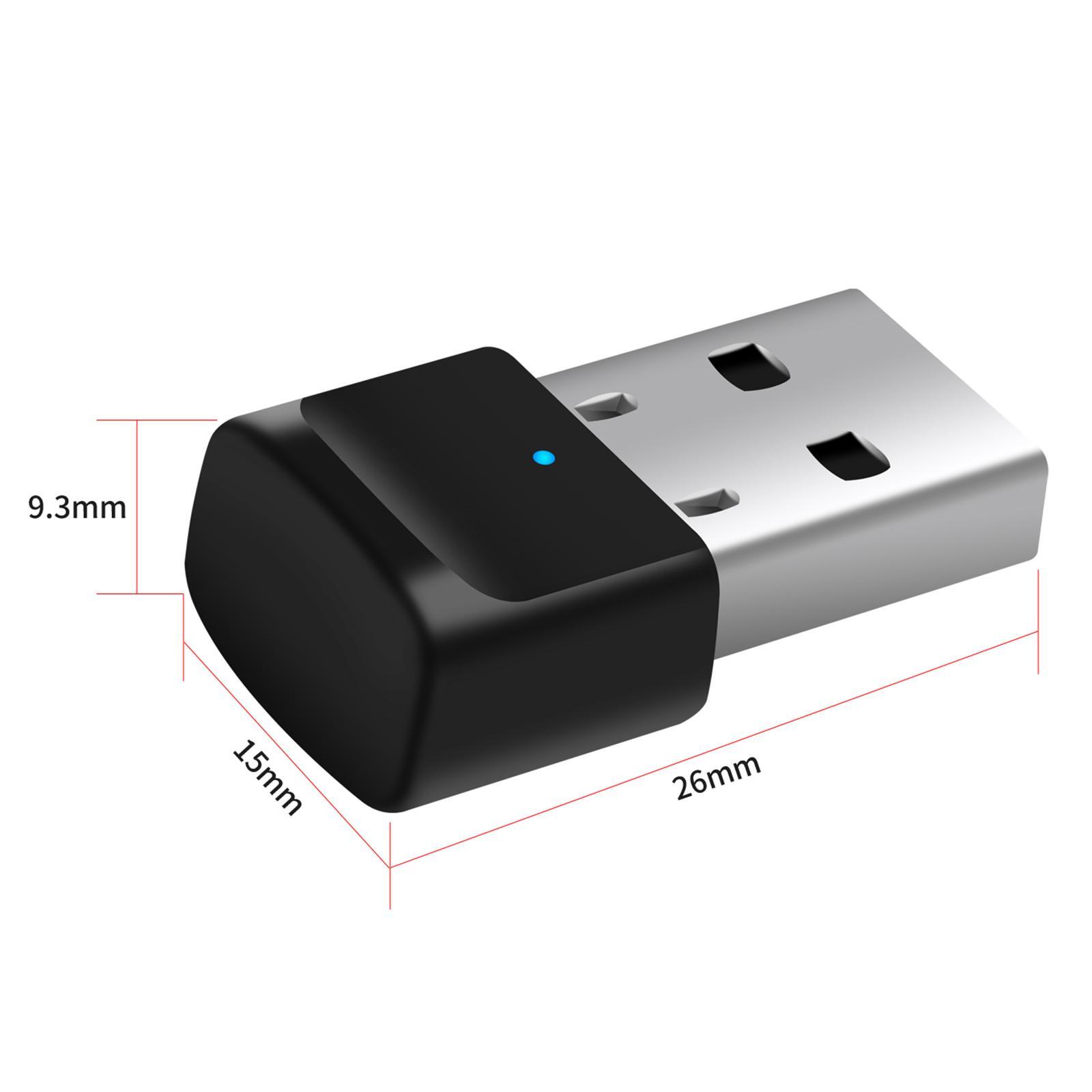 Bluetooth 5.0 USB Adapter Mini Receiver Transmitter Wireless Dongle for Computer Desktop TV Laptop Headphones