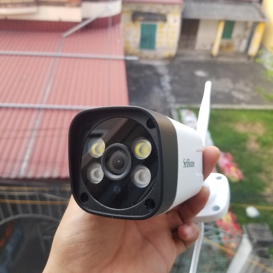 Camera IP Ngoài trời chống nước 3Mpx Srihome SH035 - Wifi khỏe - Hàng chính hãng