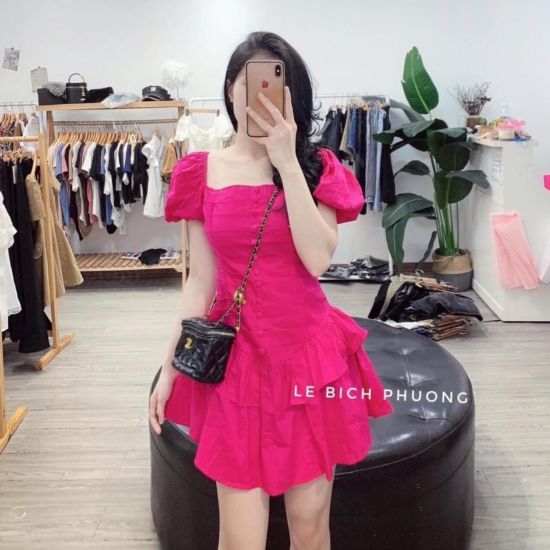Váy tiểu thư 2 tùng xoè tay bồng siêu xinh