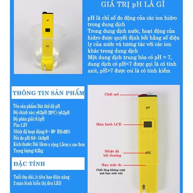 Bộ Bút Đo pH Điện Tử ATC Chuyên Nghiệp