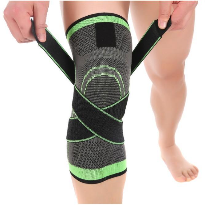 Băng Bảo Vệ Đầu Gối - Băng Gối Thể Thao Cao Cấp Màu Đen Xanh