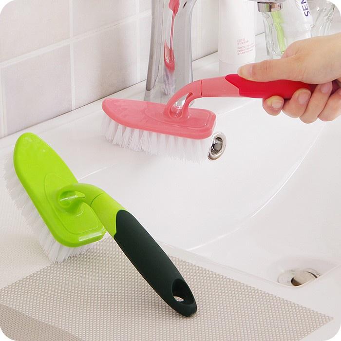 1pc Color Handle Square Bathroom Brush Bath Brush Tile Clearance Cleaning Brush Floor Brush