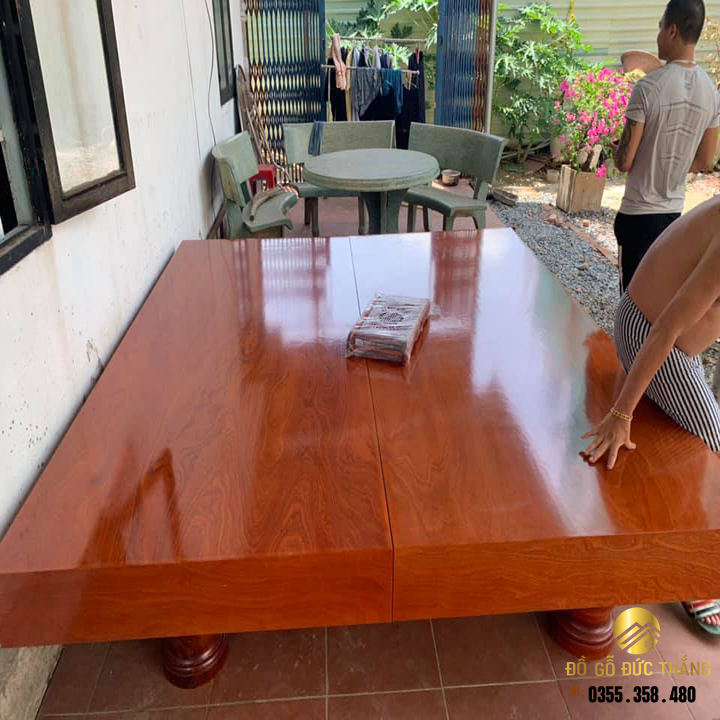 Chiếu ngựa gỗ xoan đào nam phi dễ lau chùi , làm bàn ăn hoặc giường ngủ