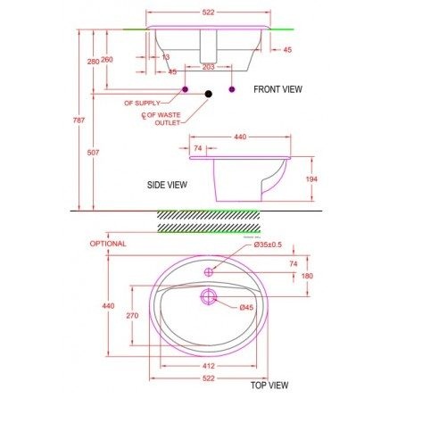 Chậu rửa lavabo Aqualyn  American Standard VF-0476 dương vành