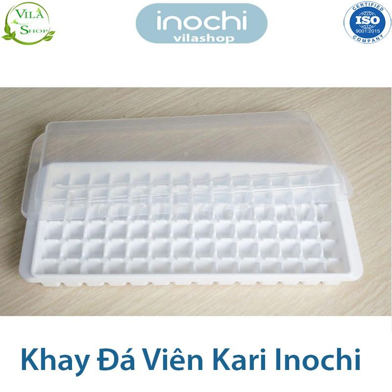 Khay Làm Đá, Khay Đá Kari 84 Viên Vuông, Nhựa Dẻo Cao Cấp Inochi - An Toàn - Kháng Khuẩn - Khử Mùi